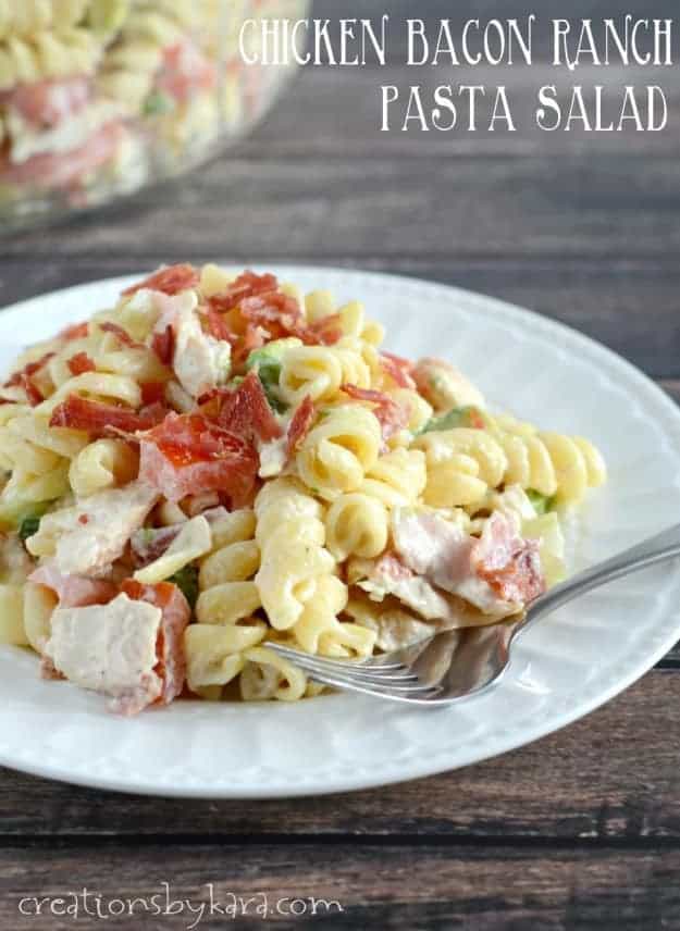 Chicken Bacon Ranch Pasta Salad