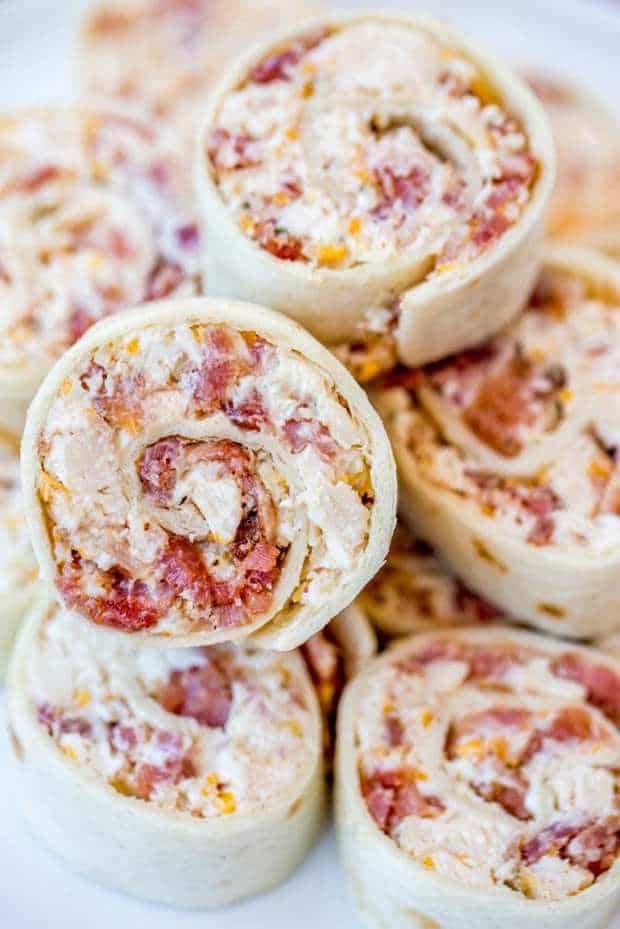 Chicken Bacon Ranch pinwheels