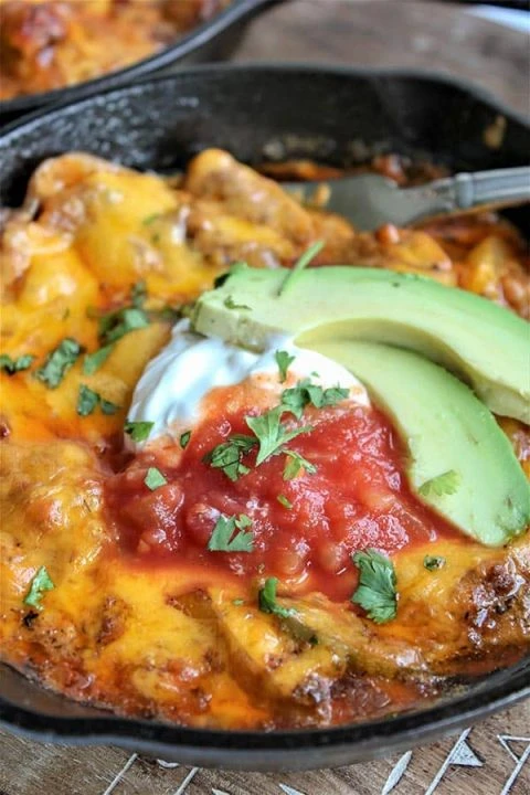 Chicken Fajitas Skillet Bake