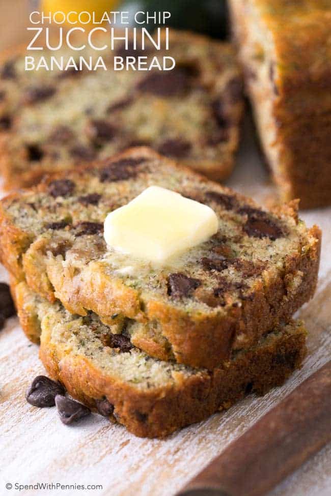 Chocolate Chip Zucchini Banana Bread