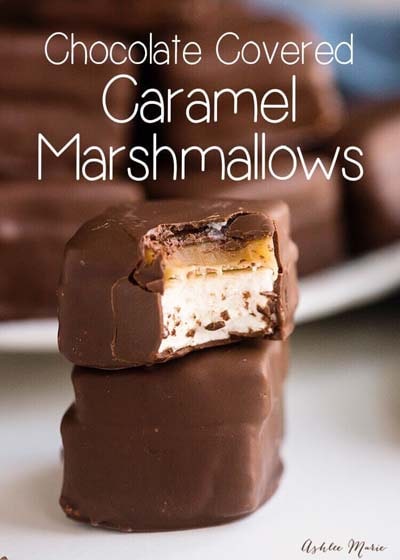 Chocolate Covered Caramel Marshmallows