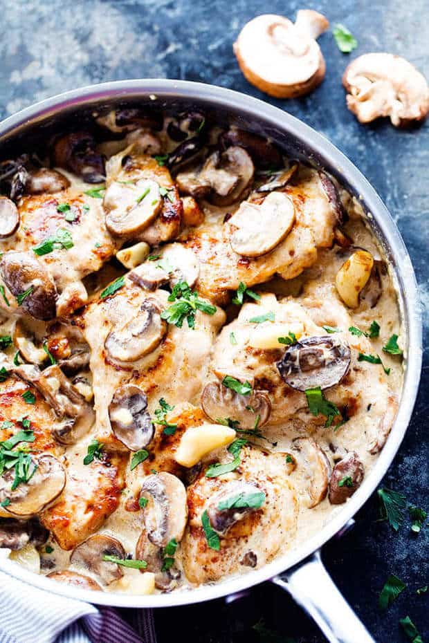 Creamy Garlic Mushroom Chicken