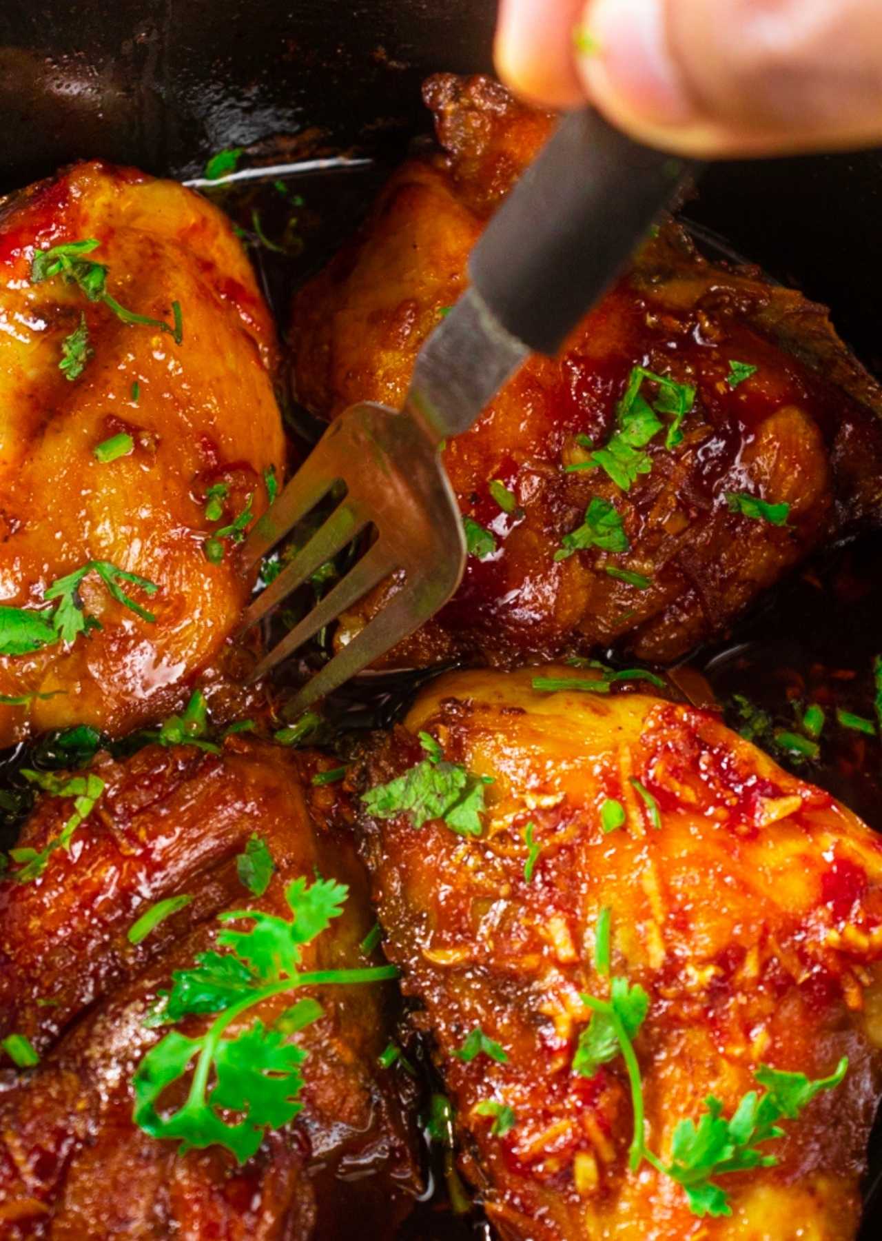 Crockpot Chicken Thigh Recipe with Asian Glaze
