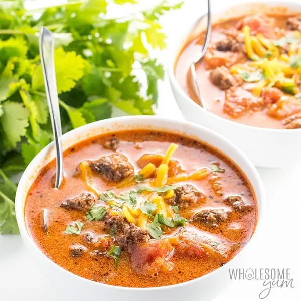 Easy Low Carb Taco Soup with Ranch Dressing