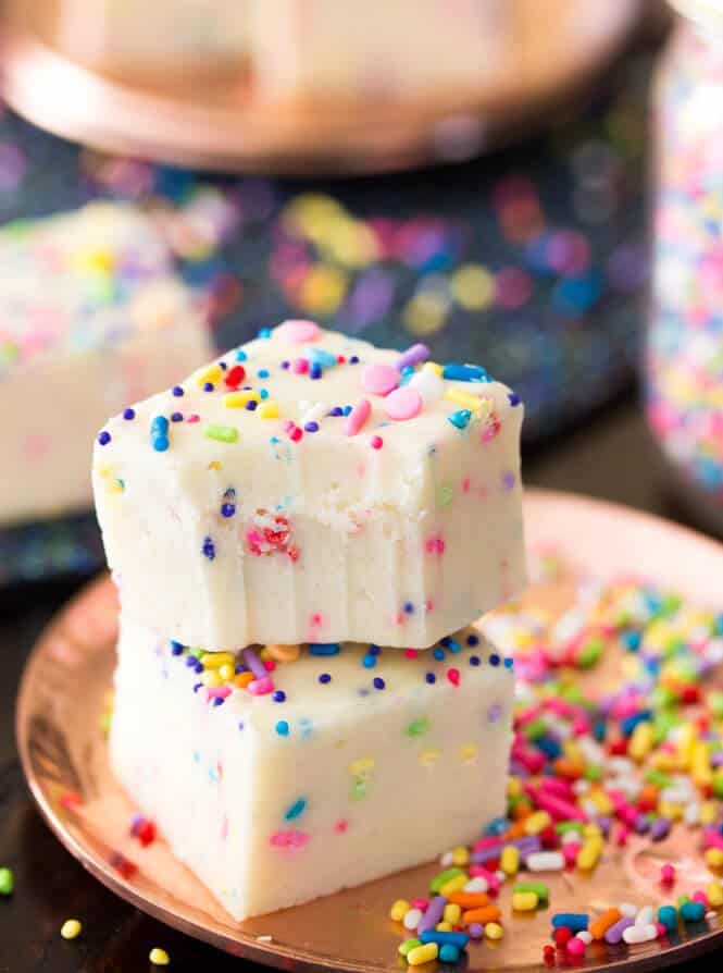 Funfetti cake batter fudge