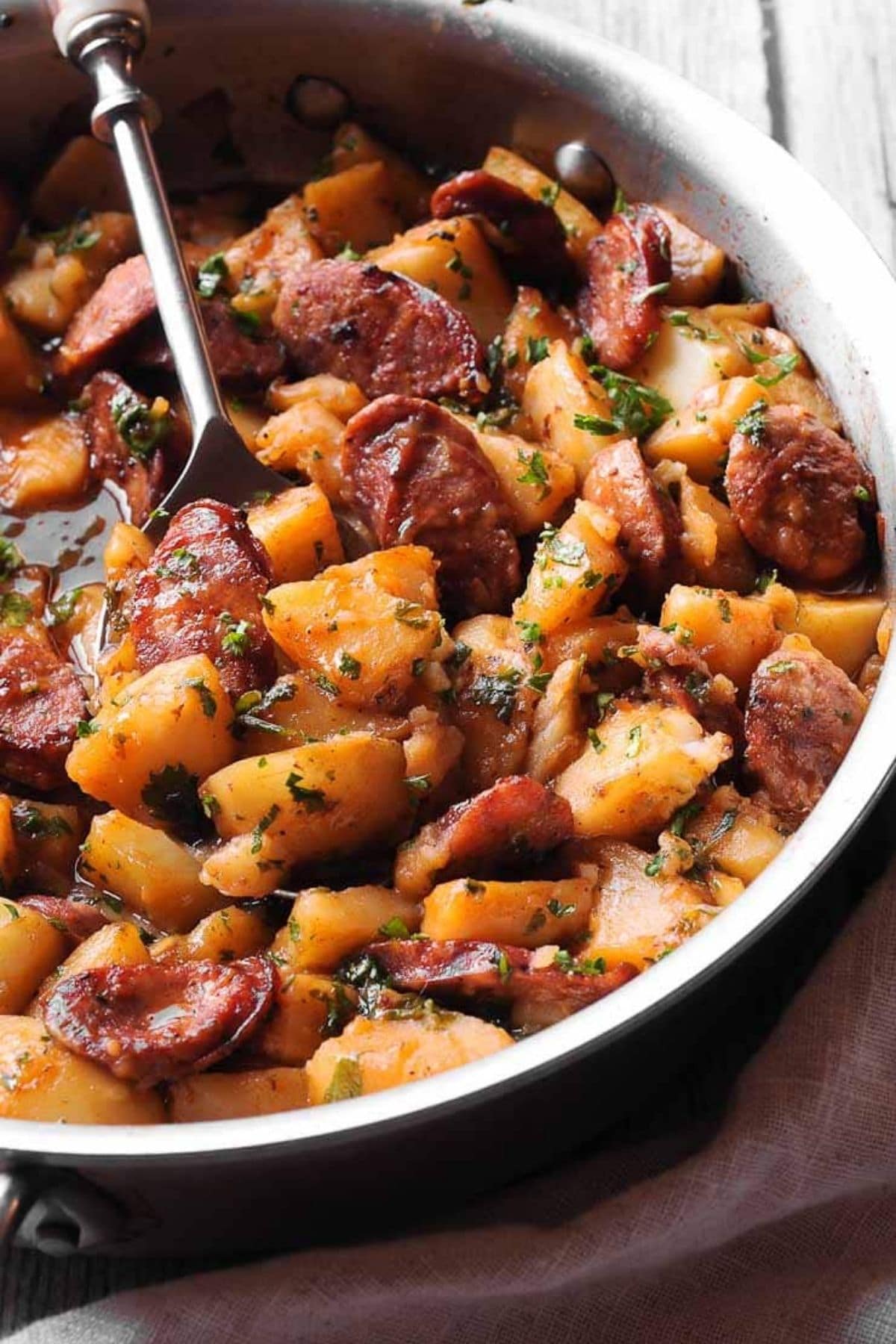 Goulash with Smoked Sausage and Potatoes
