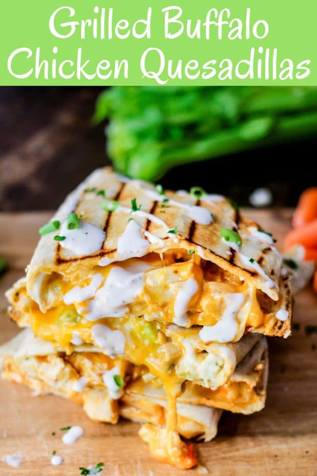 Grilled Buffalo Chicken Quesadillas