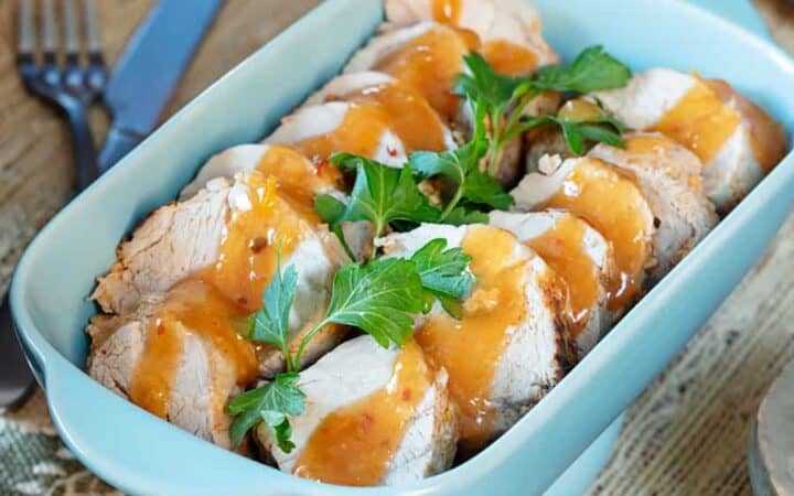 Instant Pot Pork Tenderloin with Chipotle Orange Sauce