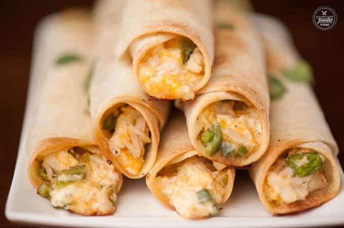 Jalapeno Popper Chicken Flautas