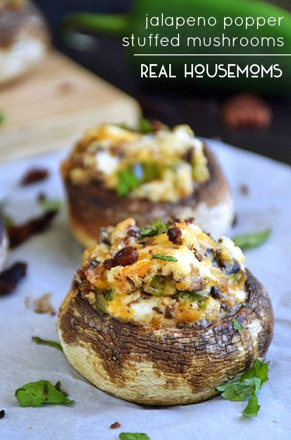 Jalapeno Popper Stuffed Mushrooms