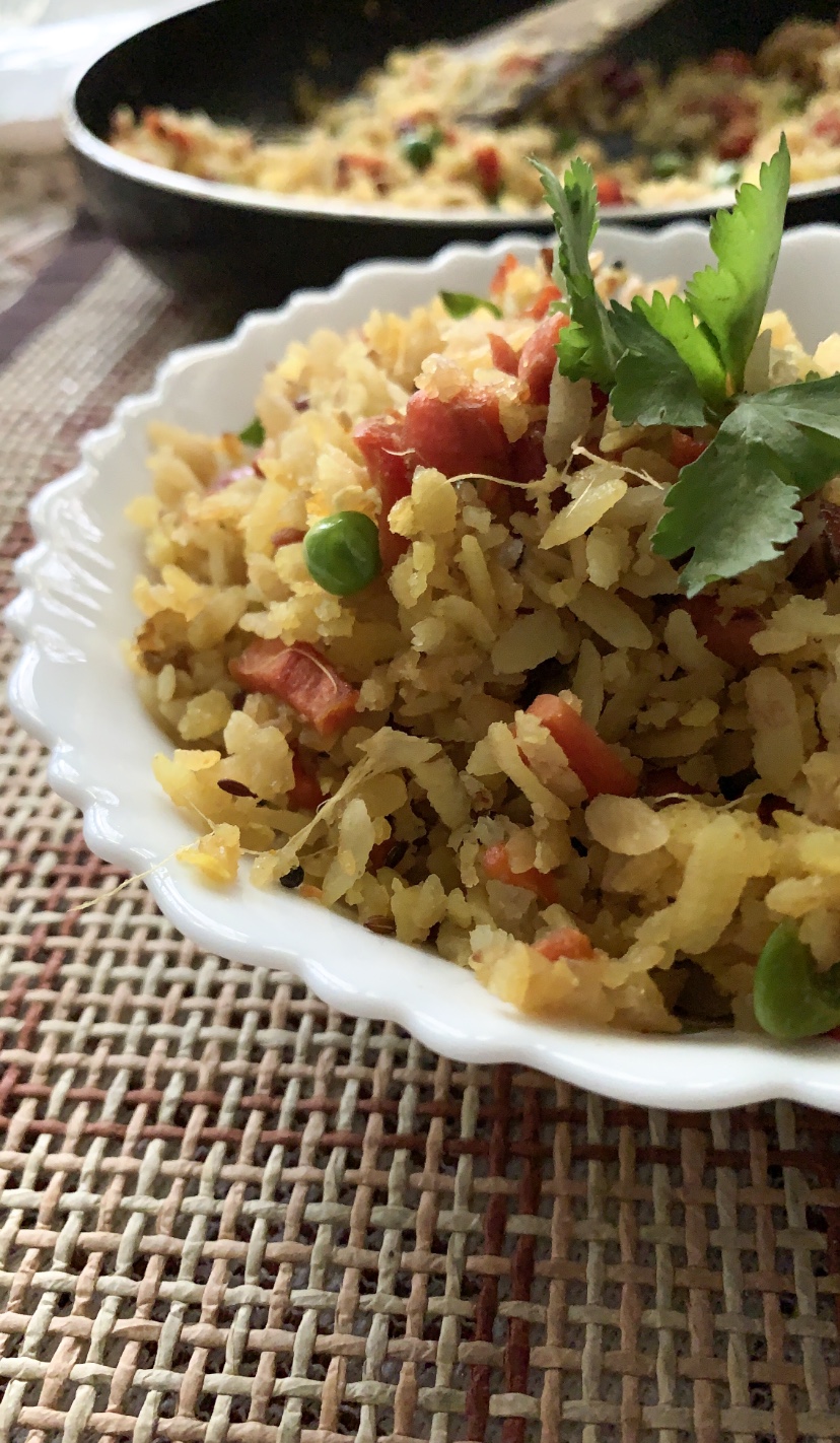 Kanda Poha or Flattened Rice