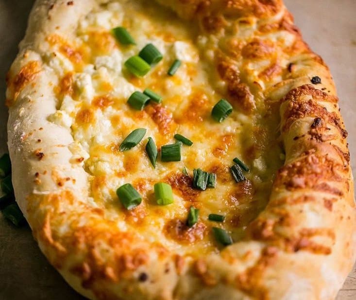 Khachapuri, a traditional Georgian cheese bread