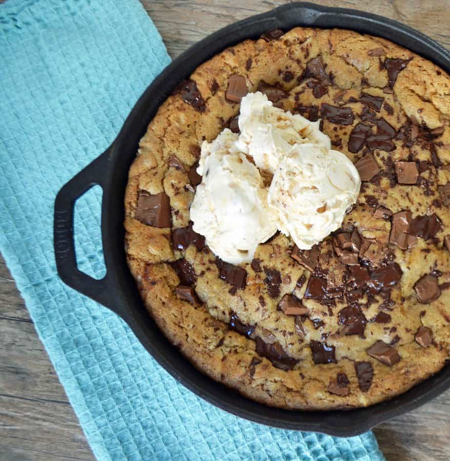 Lady’s Chocolate Chip Skillet Cookie