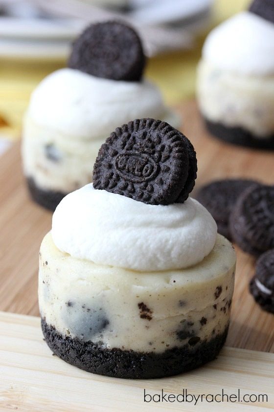 Mini Cookies and Cream Cheesecakes