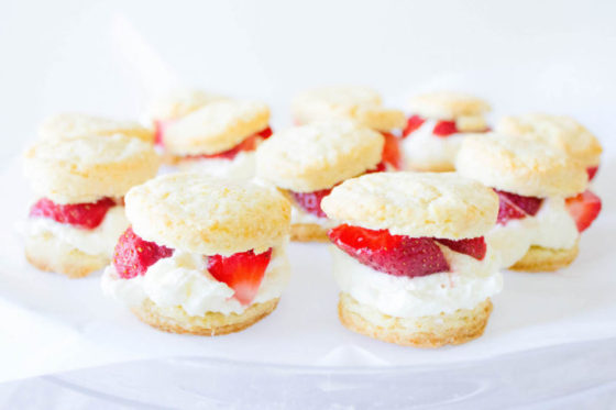 Mini Strawberry Shortcakes with Lemon Cream