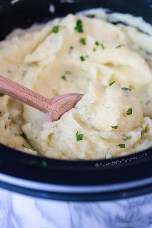 No Boil Slow Cooker Mashed Potatoes