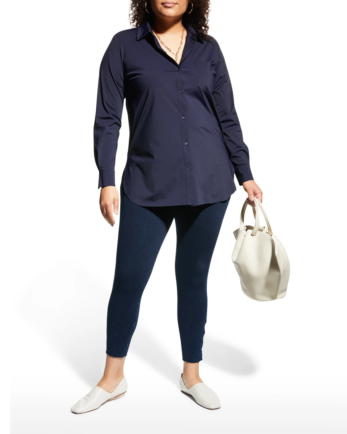 Plus Size Schiffer Button-Down Shirt
