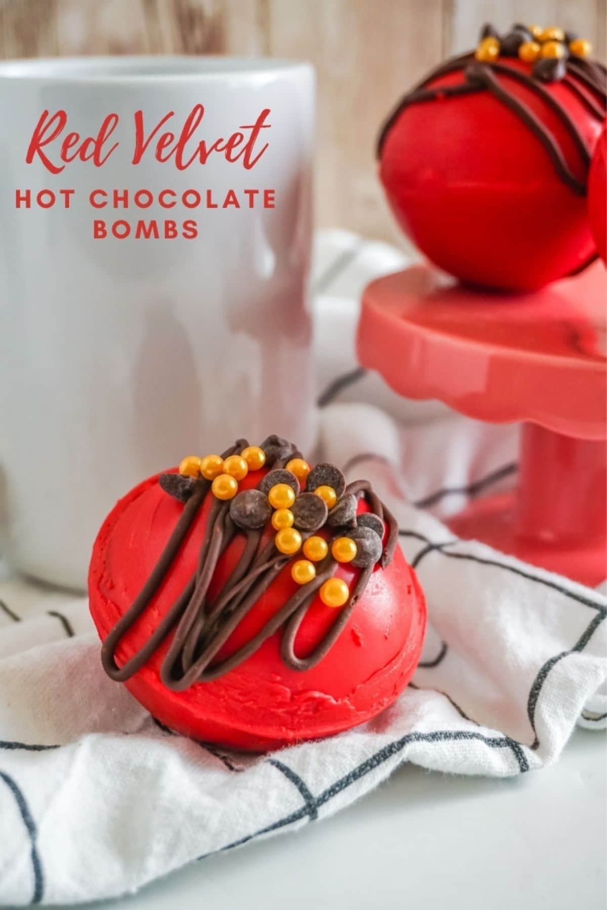 Red Velvet Hot Chocolate Bombs
