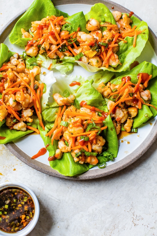 Shrimp Dumpling Lettuce Wraps