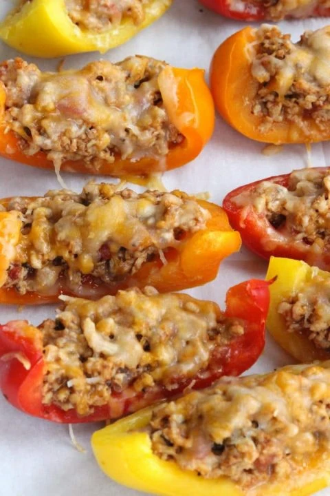 Skinny Bell Pepper Nacho Boats