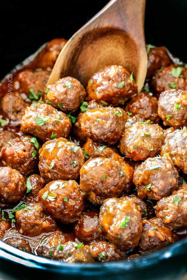 Slow Cooker Honey Buffalo Meatballs