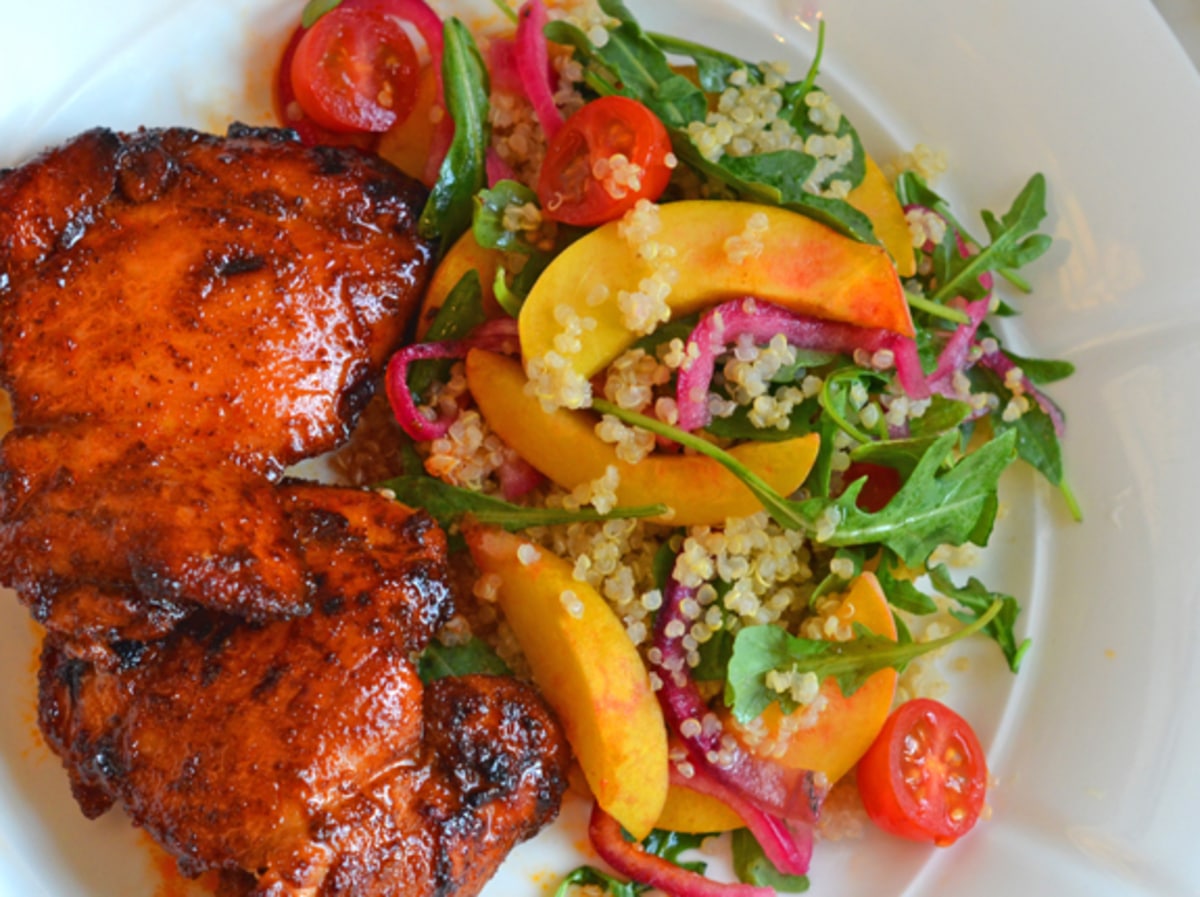 Spicy Chicken Thighs with Sweet & Tangy Honey Glaze
