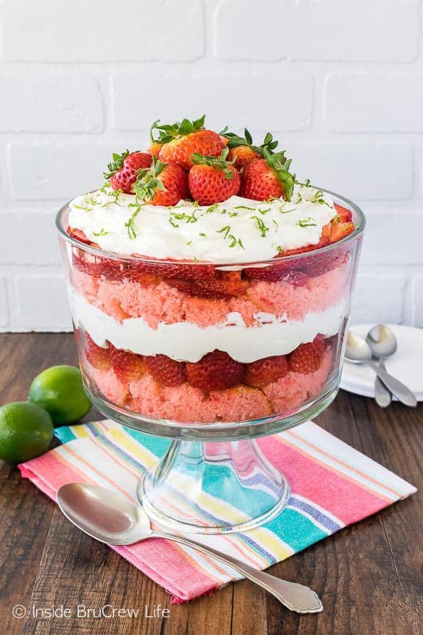 Strawberry Key Lime Cheesecake Trifle