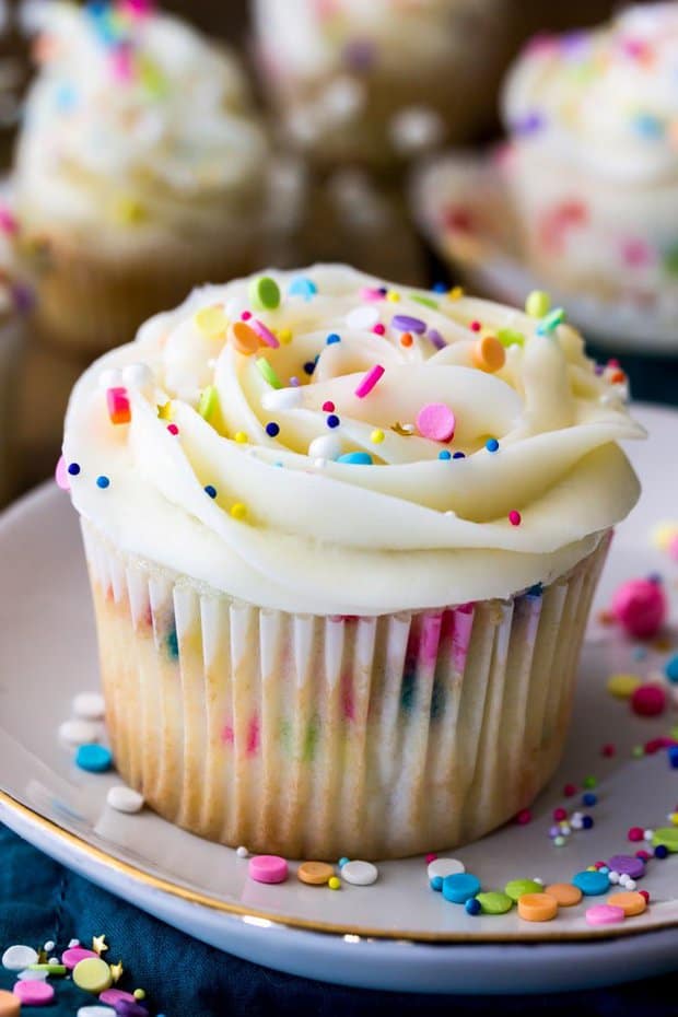 Sweet confetti cupcakes