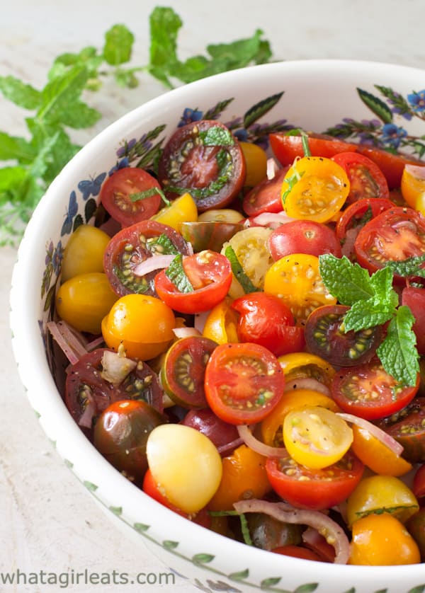 Tomato Balsamic Mint Salad