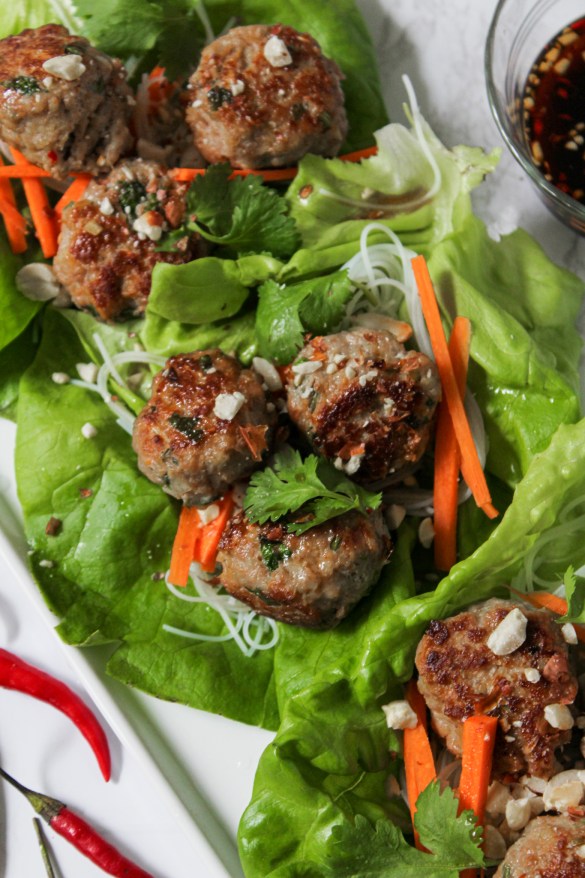 Vietnamese Meatball Lettuce Wraps