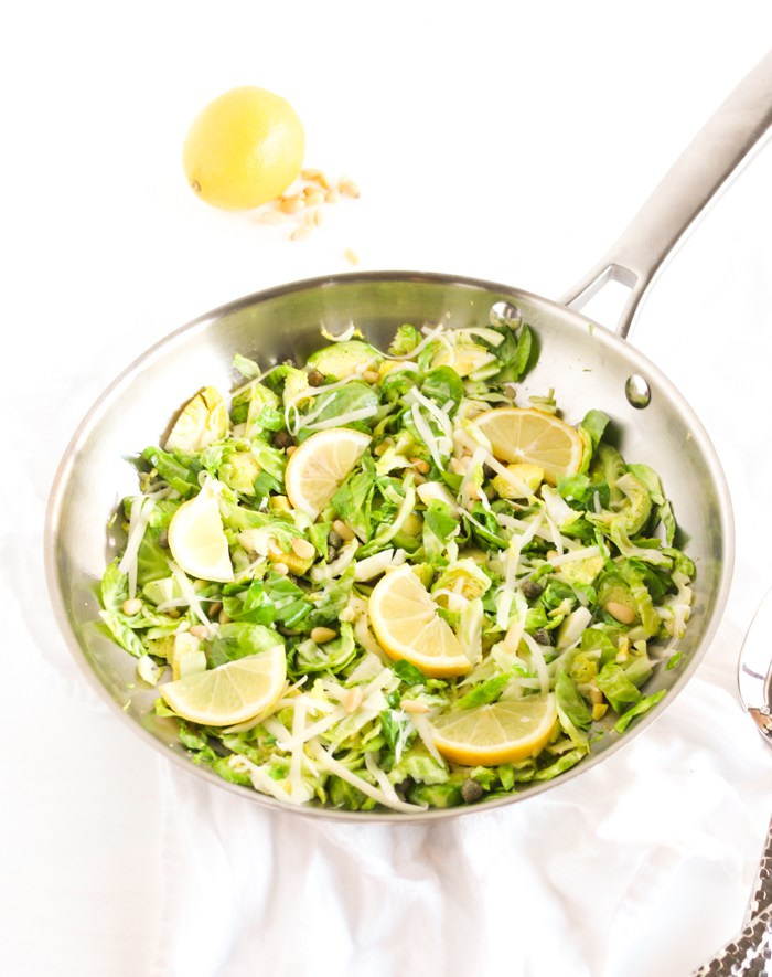 Warm Lemony Brussels Sprouts Salad