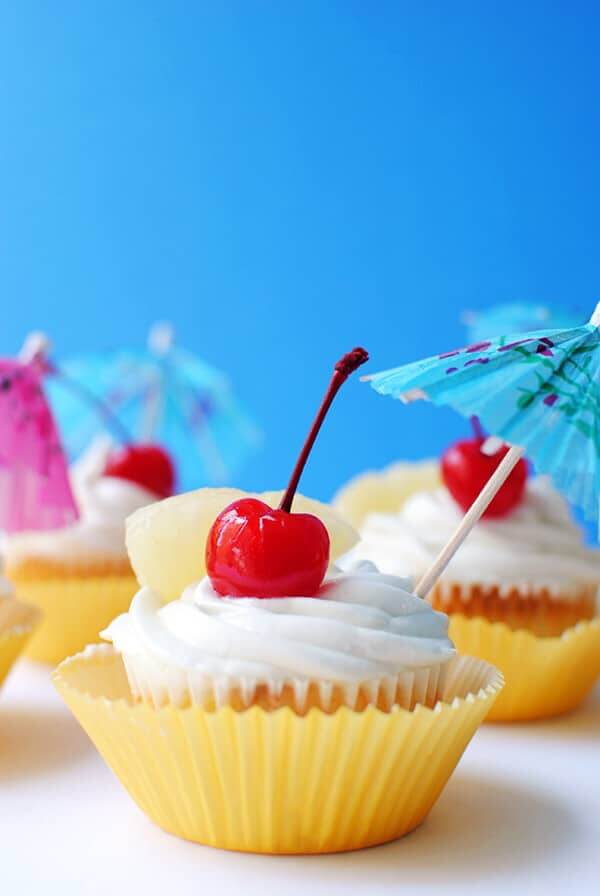 Easy Pina Colada Cupcakes