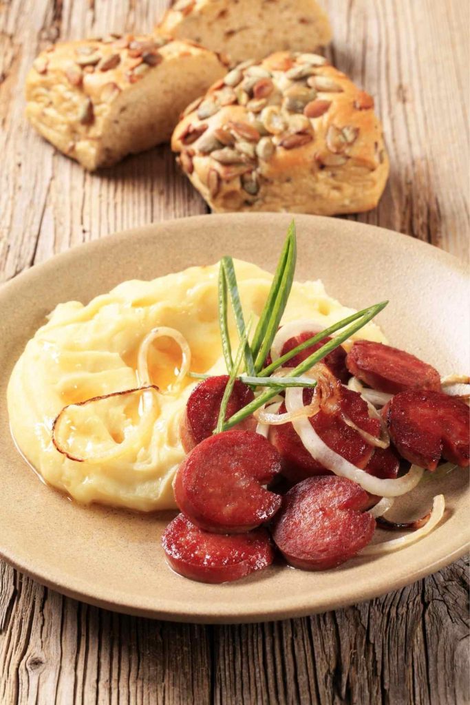 Ekrich Smoked Sausage and Cheese Grits