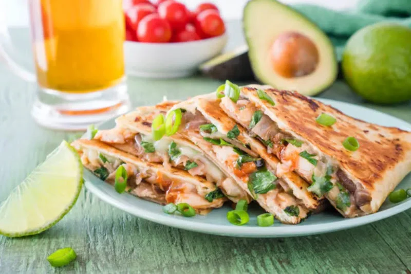 Leftover BBQ Chicken Quesadilla