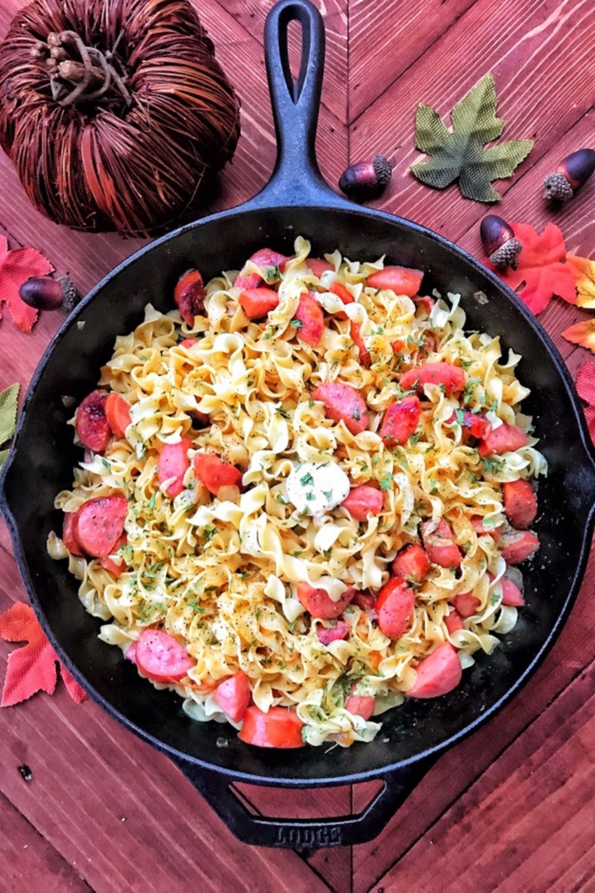 Smoked Sausage and Egg Noodles