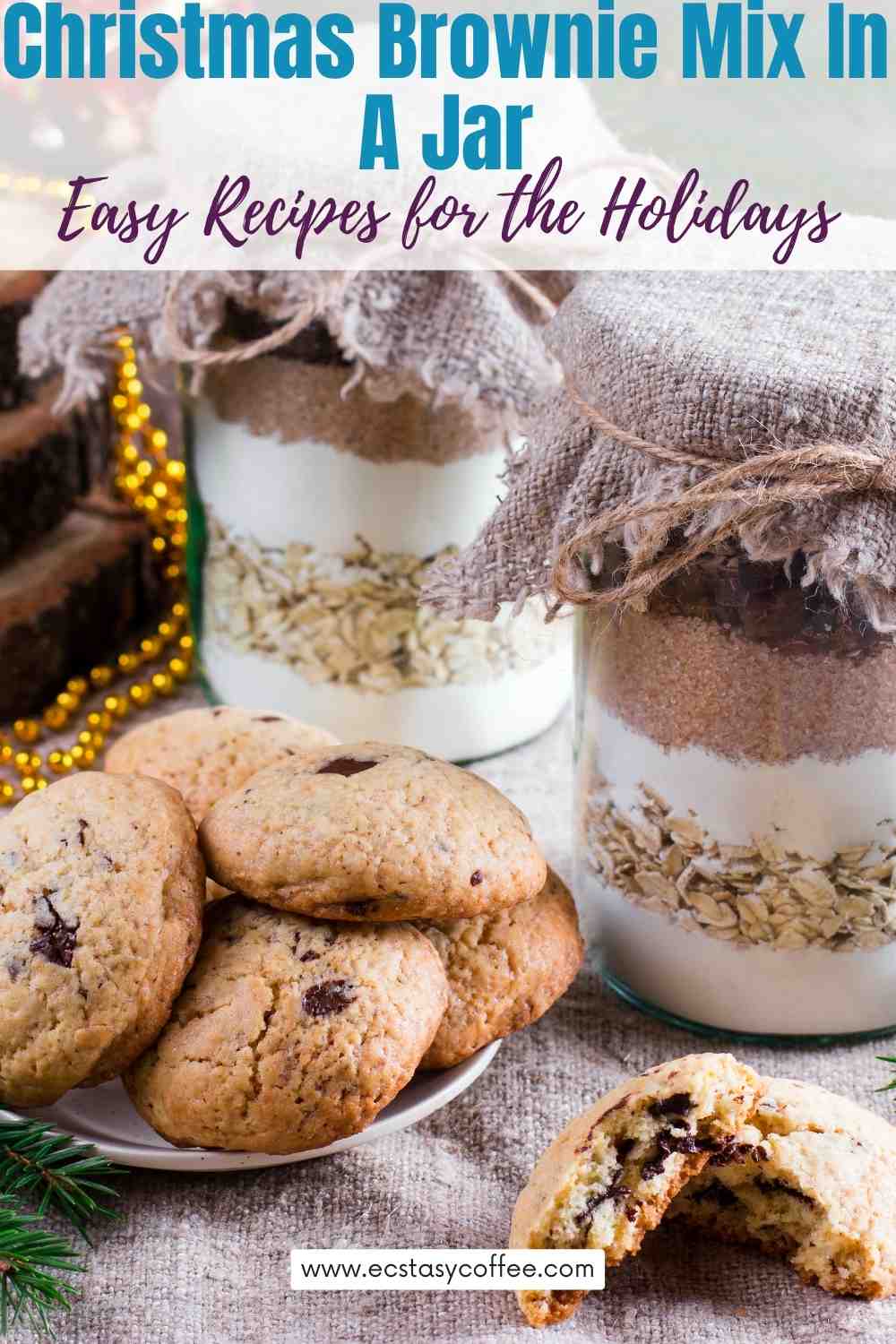 Christmas Brownie Mix In A Jar - Easy Recipe for the Holidays