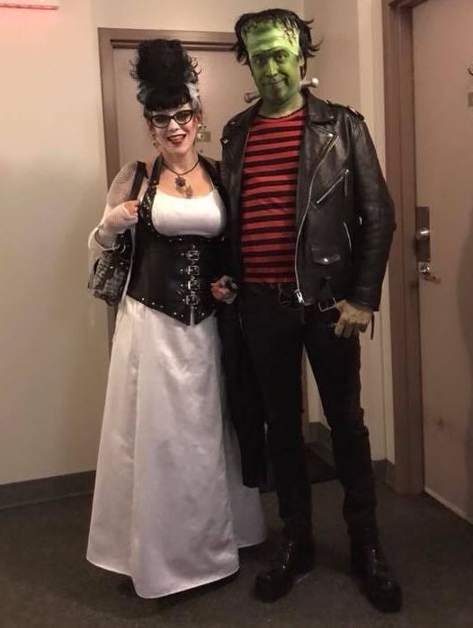 Couples Dressed as Frankenstein for Halloween