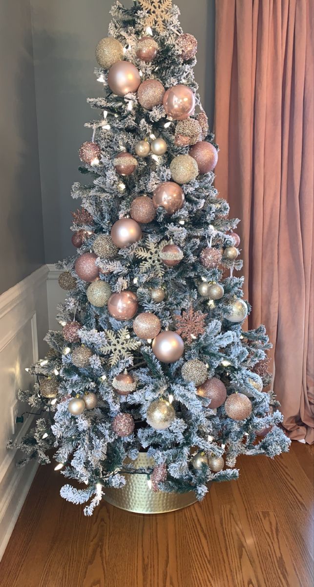 Blush and champagne gold Christmas tree