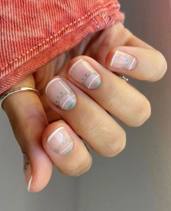 Boho Short Nail Design Idea