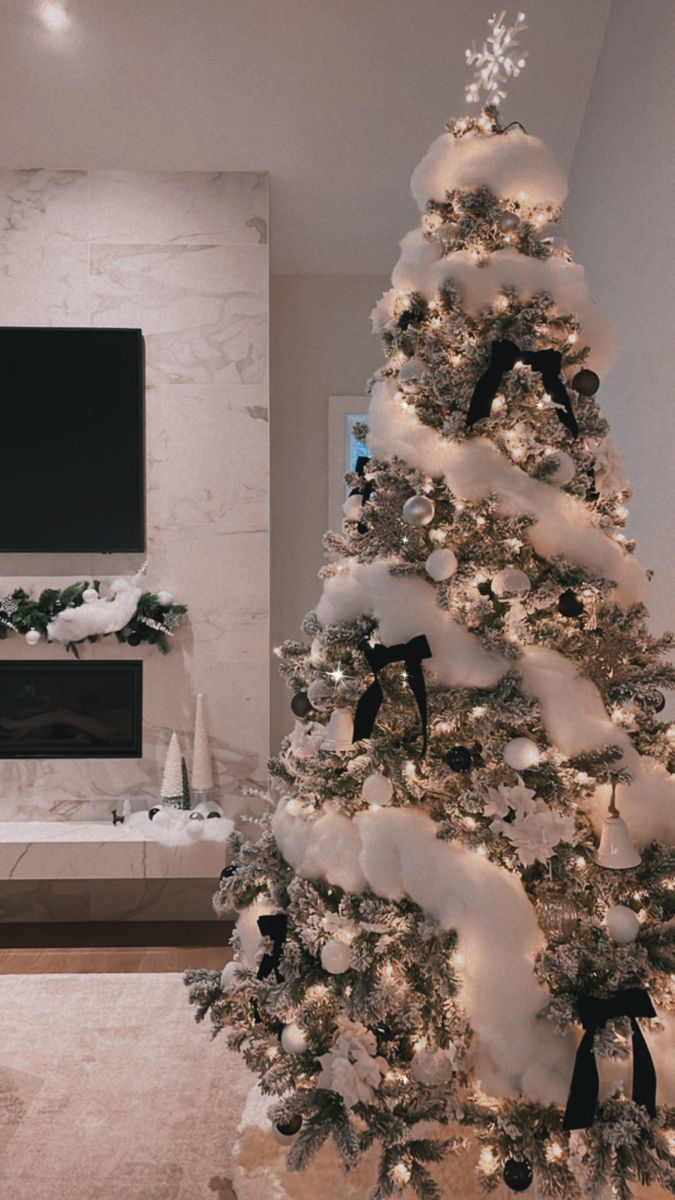 Classy Black and White Christmas Tree