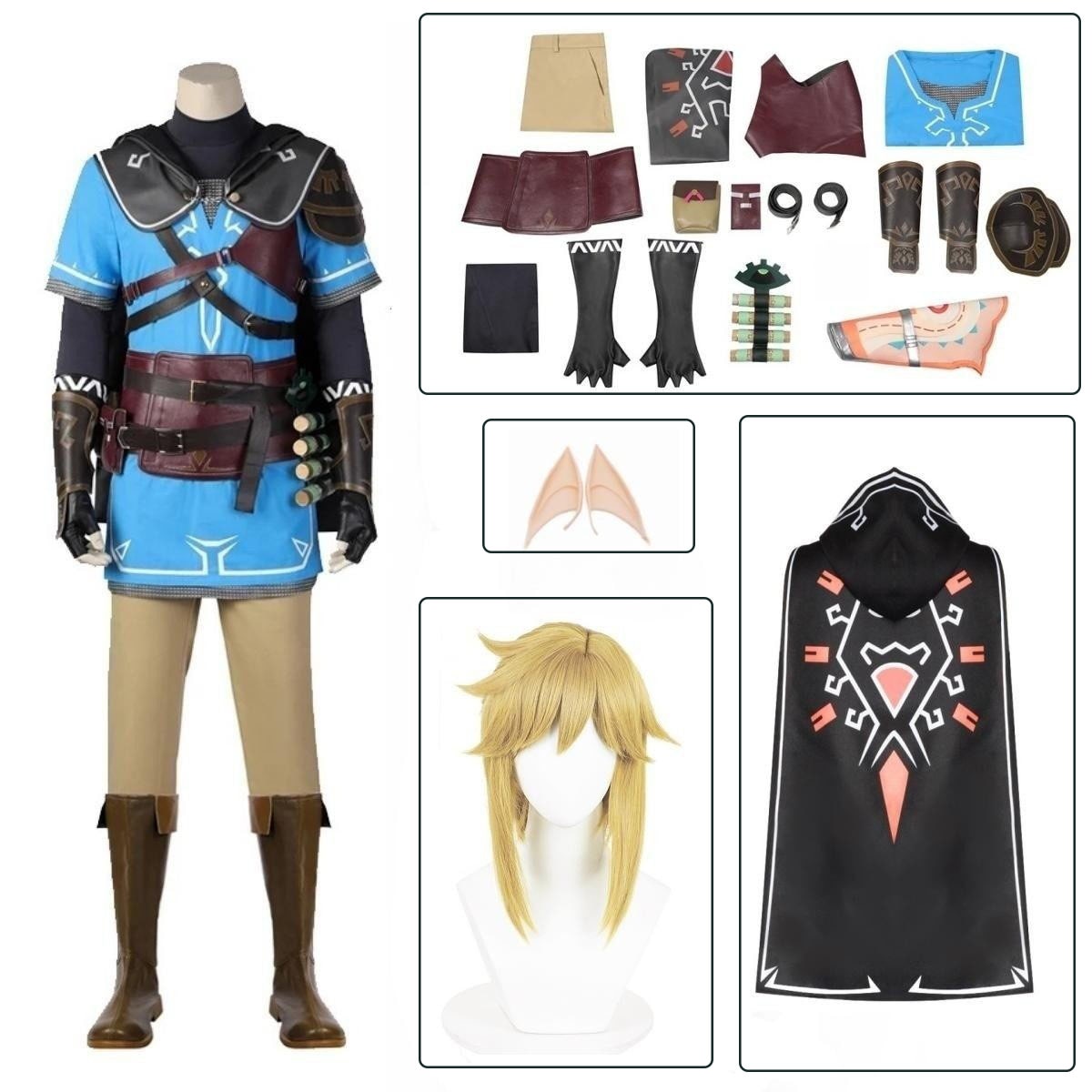 Kids Halloween Breath of The Wild Link Costume