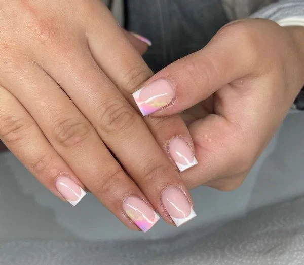 Marble French Tip Design