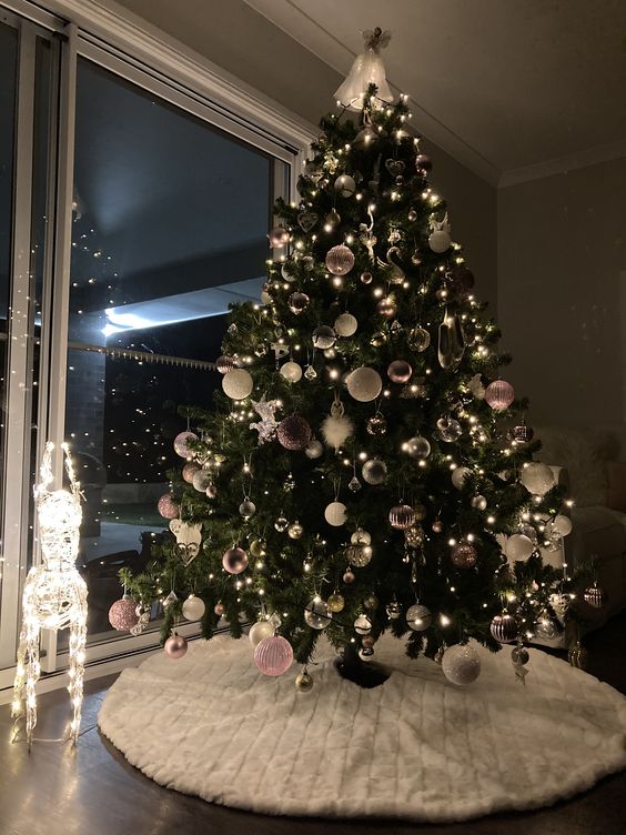 Pink and white Christmas