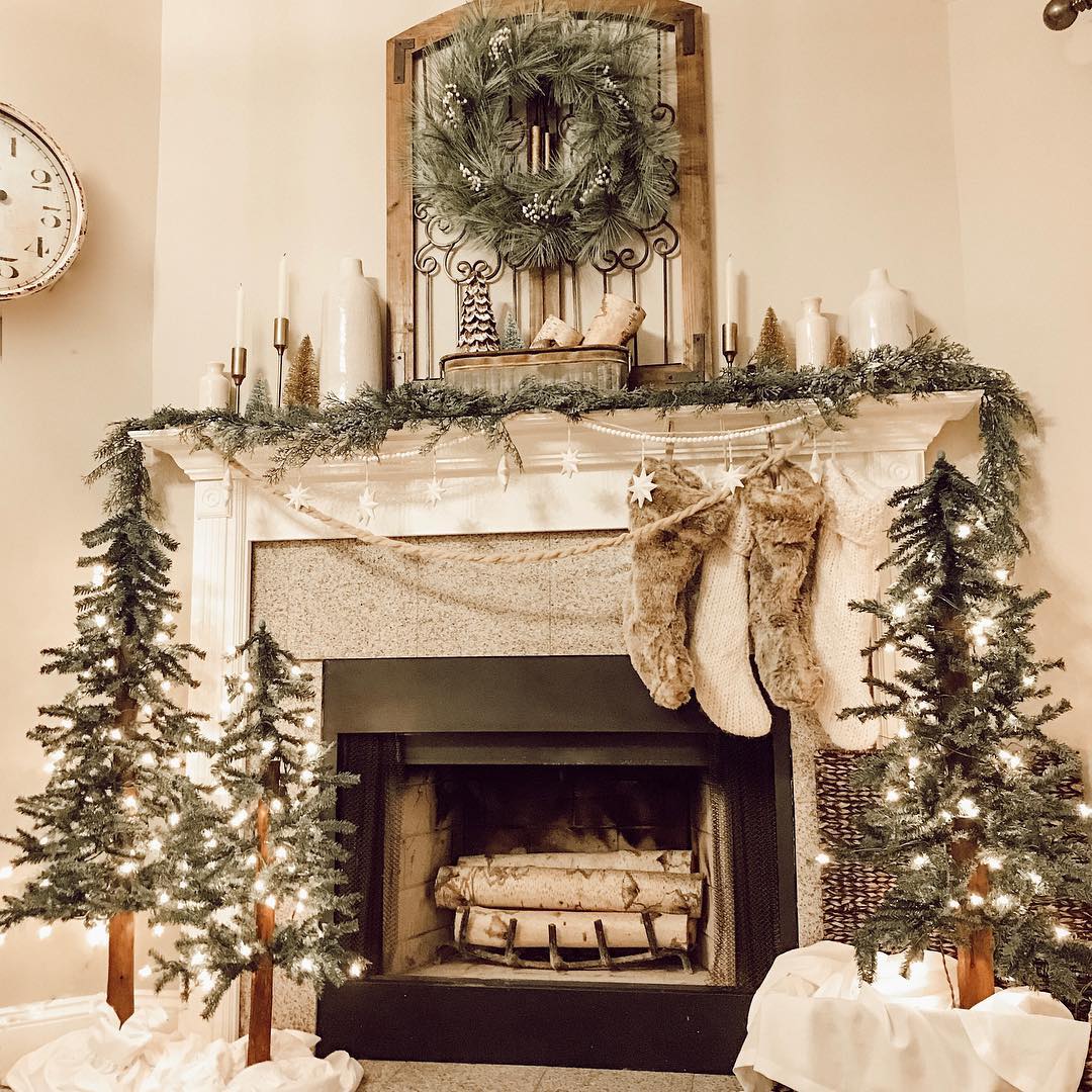 Rustic Fireplace Holiday Magic