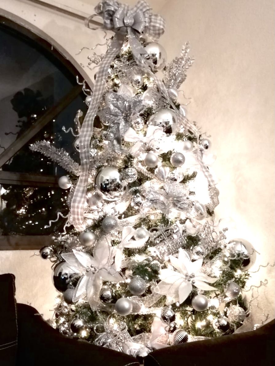 Silver christmas tree