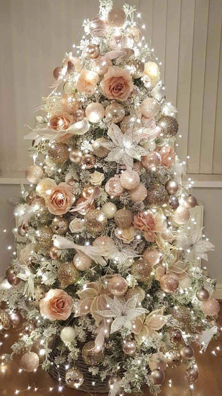 White, Sliver and rose gold Christmas