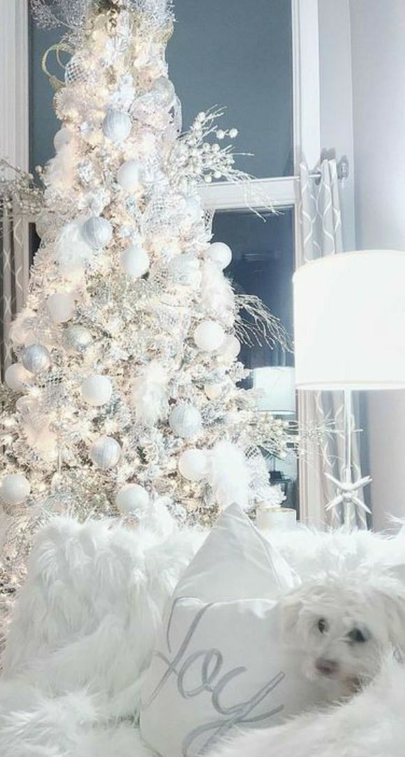 White and Silver Christmas Tree