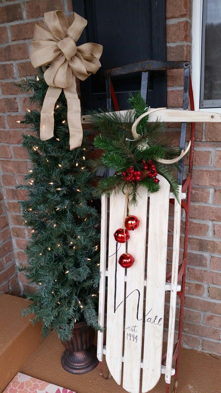 Childhood sled with a simple coat of Amy Howard's One Step paint!