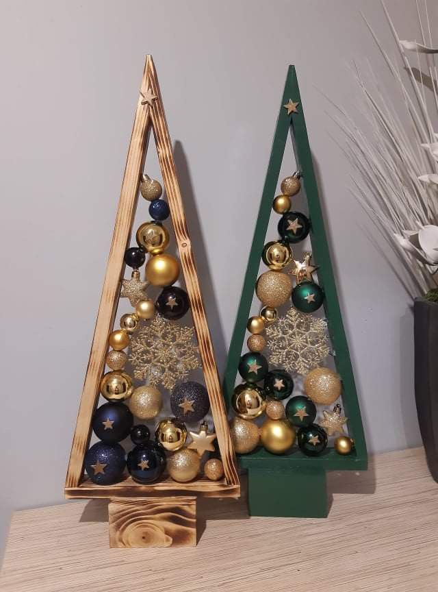 Christmas decorations by wood