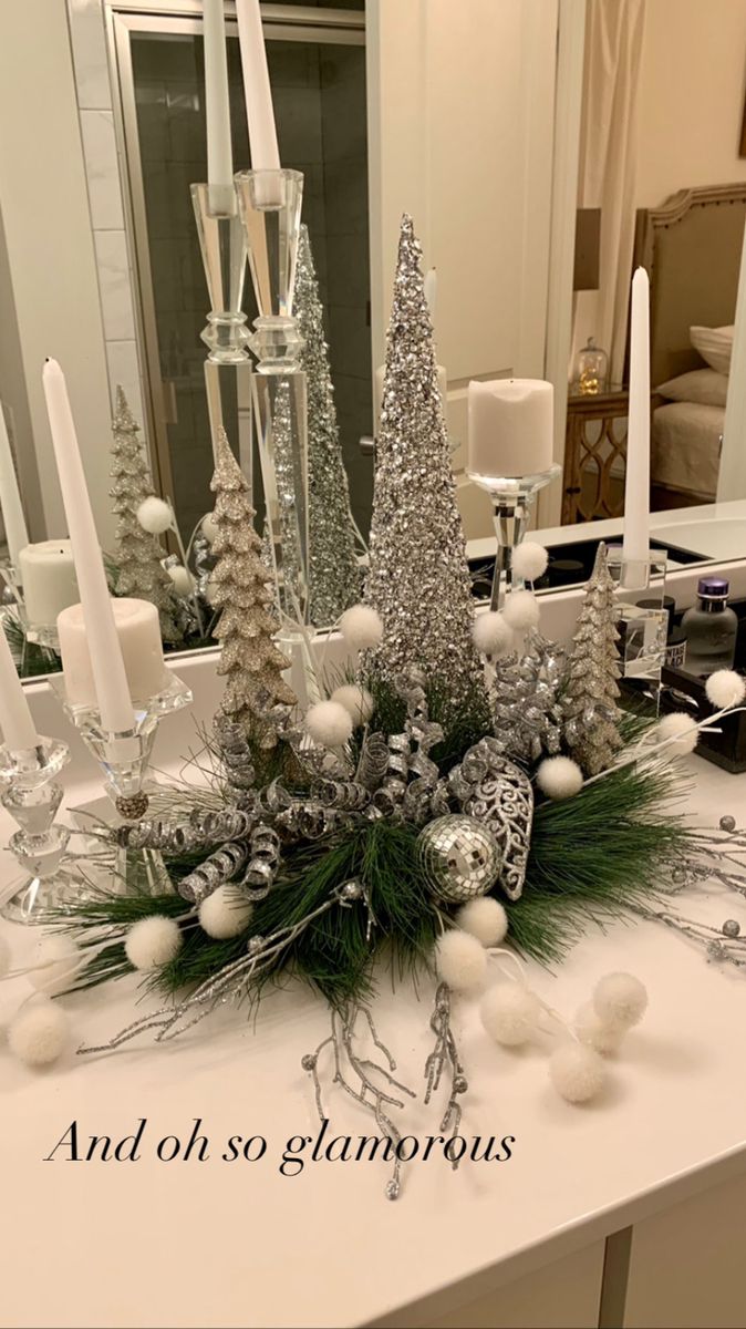 Console Table Christmas Decor